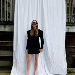 vintage velvet bow dress